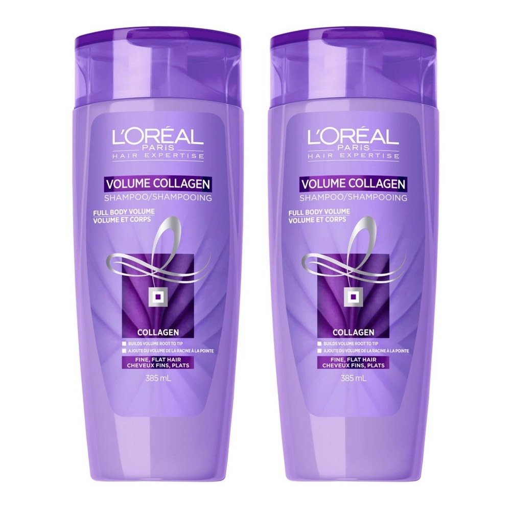 L'OREAL PARIS HAIR EXPERTISE VOLUME COLLAGEN SHAMPOO 385ML X2 - BRAND NEW